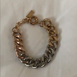 Mixed metal chain bracelet